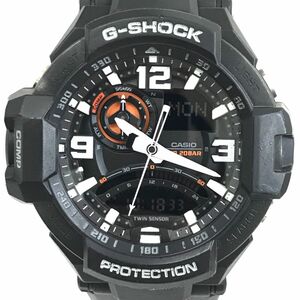 美品 CASIO カシオ G-SHOCK ジーショック マスター オブ ジー グラビティマスター 腕時計 GA-1000-1A クオーツ アナデジ ブラック 動作OK