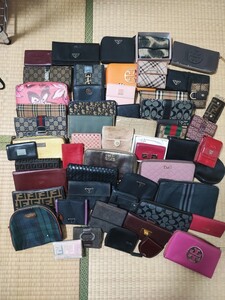 1000スタ lot 財布 大量まとめ ブランド物 小物 GUCCI PRADA FENDI BURBERRY Tory Burch dior COACH Cartier 他 ジャンク 