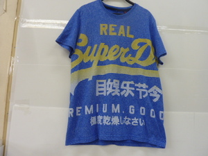 ◆◇Tシャツ　Superdry　極度乾燥（しなさい）　Tシャツ　ブルー　メンズ :古ta0199-212ネ◇◆