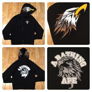 EAGLE FULL ZIP HOODIE Mサイズ black a bathing ape BAPE エイプ ベイプ アベイシングエイプ イーグル フルジップ パーカー i32