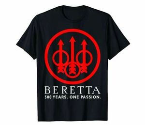 新品国内在庫 (M)Beretta T-Shirt ベレッタ 射撃ベスト(ブラック)(BERETTA白ロゴ)(トライデント赤ロゴ)