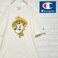 チャンピオン Champion カウボーイTシャツ ユーズド加工 生成り