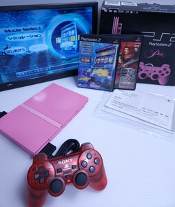 希少品 動作品 SONY PS2プレイステーション2 PlayStation2 SCPH-77000 PK ピンク プレイステーション 2 Pink セット箱付(H-163)