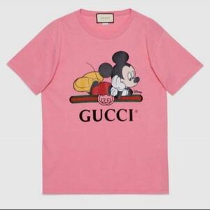 GUCCI グッチ ディズニー ミッキー Tシャツ サイズ L ピンク