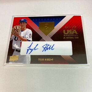 Tyler Hibbs 2008 UD USA Baseball Blue auto /150