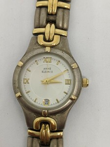 ANNE KLEIN Ⅱ アンクライン レディースアナログ腕時計 クォーツ デイト 電池交換済 中古動作品 185 9