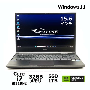 ゲーミングノートPC mousecomputer G-Tune H5 2110H5-TGLAB Core i7 11800H 2.3GHz 32GB SSD1TB 15.6 RTX3070 windows11 H12879