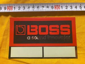 BOSS 楽器メーカーのステッカー　一部使用済み