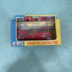  MATCHBOX K-15 MERRYWEATHER FIRE ENGINE KING SIZE MADE IN ENGLAND BY LESUEY ミニカー