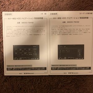 スズキ 純正HDDナビ 三洋電機 品番99000-79X42 中古 2冊 取扱説明書