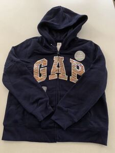 ★ＧＡＰ★新品★ロゴパーカー★１６０★紺★ネイビー★ジップアップ★ギャップ★正規店★人気のタイプ21★2-1