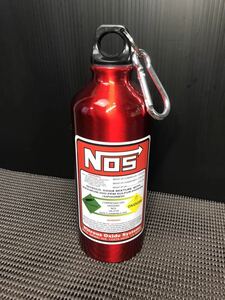 NOS レッド 水筒 500ml カラビナ付 ワイルドスピード ニトロ NOS ダミー ボトル バイク カスタム