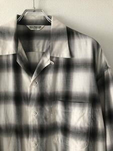 COOTIE PRODUCTIONS Ombre Check Open Collar Shirt 2021SS クーティ オンブレチェック　オープンカラーシャツ コットン100％ 開襟シャツ