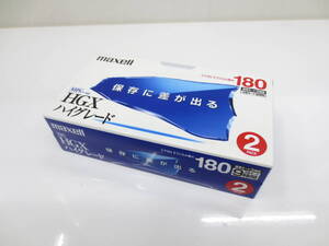 ■未開封　maxell　VHS T-180　HGXハイグレード　ビデオカセットテープ　2PACK