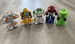 Playskool Heroes Transformers Rescue Bots Lot Of 5 Medix, Boulder, Optimus Blade 海外 即決