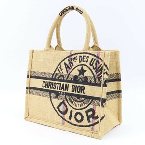 43276★1円スタート★Christian Dior ディオール 新品同様美品 ブックトート スモール ジュートバッグ トートバッグ ハンドバッグ