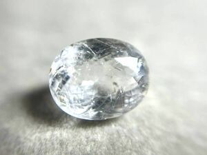 ★100円スタート★ ゴシェナイトベリル　 3.36ct 10.3x8.5mm オーバル　天然ホワイト　宝石　マダガスカル