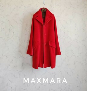 超高級 美品 希少 MAXMARA 一級品憧れの白タグ めちゃ可愛オーバーサイズコート マックスマーラ 肉厚生地 ふわゆるデザイン 