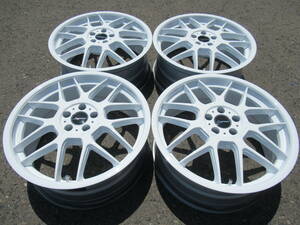 BELLO PRIMO STRADA Leycross☆18インチ ホワイト 7.5J+48 100 5H 56φ プリウス ウィッシュ 86 BRZ インプレッサ レガシィ等☆