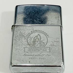 #3317 ZIPPO 1932年 1942年 10周年 ジッポー シルバーカラー コレクション アンティーク レトロ 着火未確認 現状保管品