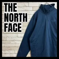 THE NORTH FACE ハーフジップ スウェット トレーナー 紺色 古着