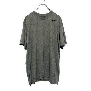NIKE DRI-FIT 半袖 ロゴプリントTシャツ Lサイズ ナイキ スポーツ 灰色 グレー 古着卸 アメリカ仕入 a506-6102
