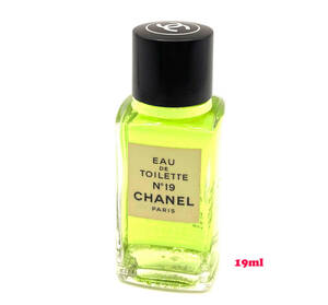 ★CHANEL・EAU DE TOILETTE No.19 19ml入 BOTTLE・凜としたフローラル・グリーン・ウッディノート・未使用(保管品)・箱無 