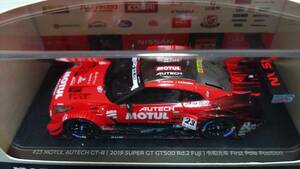 1/43 EBBRO nismo箱 2019年スーパーGT モチュールオーテックGT-R#23 松田次生、R・クインタレッリ　令和元年初ポールポジション