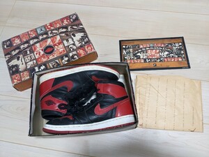 ナイキエアジョーダン1 ブレッド 26センチ1994 ビィンテージ 希少 AIR JORDAN BRED