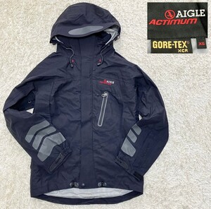 【GORE-TEX★】サイズXS AIGLE マウンテンパーカー/ハードシェルジャケット/黒◆ACTIMUM☆エーグル (1)