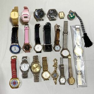 1円 ジャンク 腕時計 まとめ セット メンズ レディース SEIKO セイコー CASIO カシオ CYMA adidas BENETTON トラサルディ シーマ 他 j30