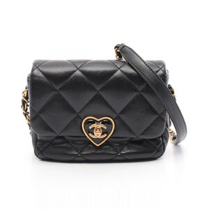 シャネル マトラッセ ハートロック ブランドオフ CHANEL ラムスキン（羊革） ショルダーバッグ ラムスキン 中古