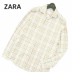 ZARA ザラ マン 現行タグ★ 通年 長袖 チェック シャツ Sz.M　メンズ　A4T02901_3#C