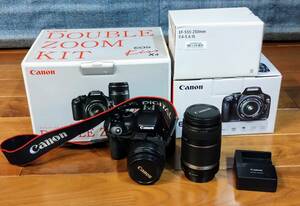 Canon EOS Kiss X4 ダブルズームキット EF-S 18-55IS / EF-S 55-250IS 完動品 元箱・取説有
