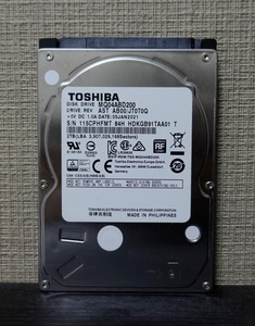 ■正常動作品■TOSHIBA製2.5inch AVコマンド対応HDD 2TB MQ04ABD200