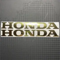 HONDAロゴカッティングステッカー大 ミラーゴールド金 左右セット ホンダ