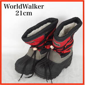 EB6783*WorldWalker*ワールドウォーカー*キッズスノーブーツ*21cm*赤