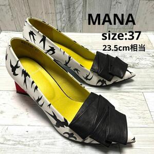 マナ MANA 完売品 パンプス 501046 パンプス スワロー 37 ツバメ