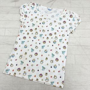 1465◎ TSUMORI CHISATO SLEEP ツモリチサト トップス Tシャツ カットソー 半袖 総柄 ホワイト レディースM