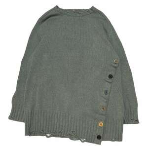 UNDERCOVERISM アンダーカバーイズム　Button Detail Pullover Knit Sweater グレー サイズ:2