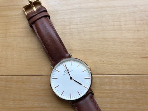 良品 Daniel Wellington ダニエルウェリントン 0507dw B36R2 36mm ゴールド×ホワイト文字盤 クオーツ 腕時計