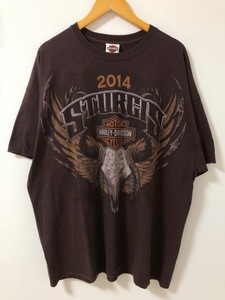 HARLEY DAVIDSON（ハーレーダビッドソン）ホンジュラス製　2014年　両面プリント　Ｔシャツ【E4424-007】