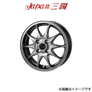 ジャパン三陽 ザック JP-202 アルミホイール 4本 ザッツ JD系(13×4.0B 4-100 INSET42 ブラックシルバー)Japan三陽 ZACK JP-202