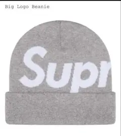 Supreme Big Logo Beanie グレー