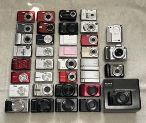 デジタルカメラ★まとめて出品★Canon/Nikon/SONY/Panasonic/CASIO/RICOH/OLYMPUS/FUJIFILM/GEなど他 計36台【未確認 ジャンク】