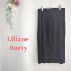 Liliane Burty プリーツ ロングスカート お洒落 大人 日本製 黒