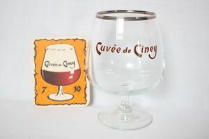 ベルギー ヴィンテージ ベルギービールグラス ciney グラスとコースターのセット 美品