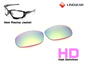 LINEGEAR　オークリー　Newレーシングジャケット用交換レンズ　HDレンズ　ターコイズブルー　Oakley　New Racing Jacket