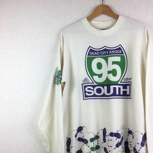 ビンテージ 90s【95 SOUTH】激レア ラップ ロンT プロモ USA製 長袖 Tシャツ raptees 2pac nas de la soul rhcp nwa 00s 古着 Y2K ロックT