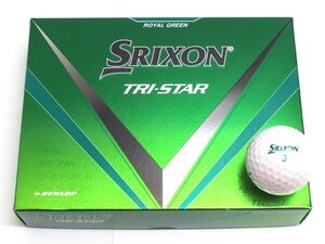 新品★ダンロップ★SRIXON TRI-STAR ボール★スリクソン トライスター★2024★アライメント★ロイヤル グリーン★3箱★36球★3ダース